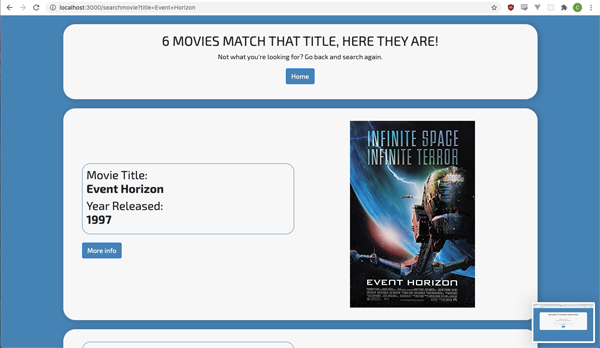 Movie Search using API